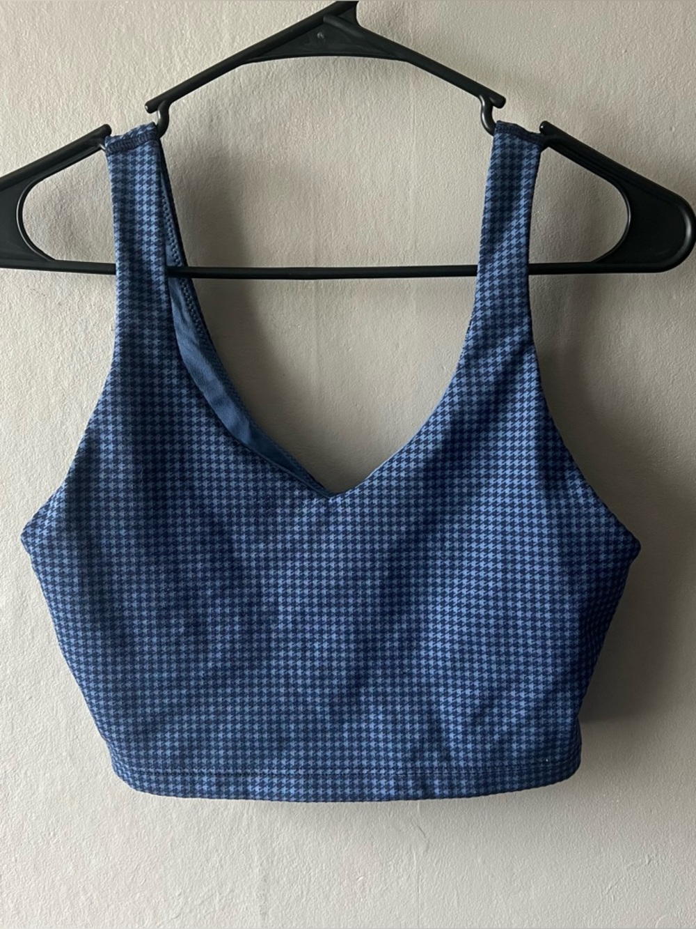 Aerie Offline Mini Houndstooth V-Neck Longline Cropped Tank Size Small